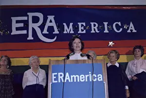 Feminists: Rosalynn Carter speaking in support of passage ?