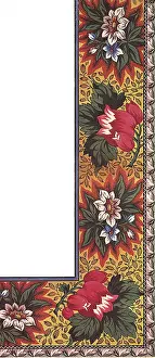 Edging: Rose Leaf and Floral Pattern