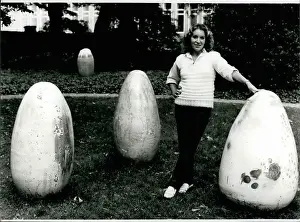 Stadtmuseum: Rose-Marie Nocker with her sculptures, Dusseldorf