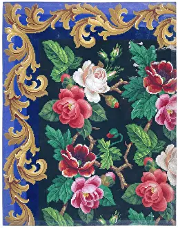 Afterwards: Rose Panel with Border ' woolwork design