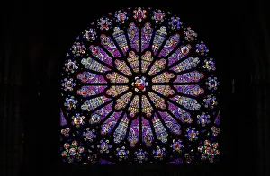 Debret: Rose window, Basilique Saint-Denis, Saint-Denis, France