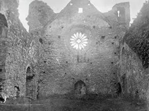 Davids: Rose window, Bishop's Palace, St David's, South Wales