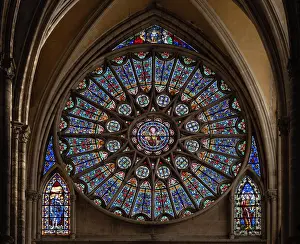 Ardenne: Rose window, Cathedrale Saint-Etienne, Chalons-en-Champagne, France