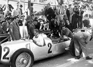 Bernd: Rosemeyer during the training for the Grand Prix in Barcelon