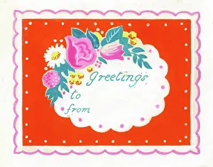 Wickham: Roses and Daisies - greetings label