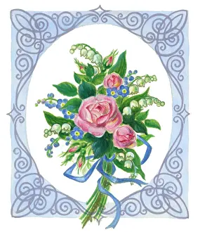 Lynes: Roses, Forget-me-nots and Lily of the Valley