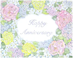Hydrangeas: Roses and Hydrangeas Happy Anniversary