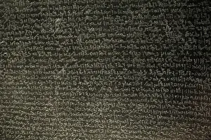 Languages: The Rosetta Stone. Demotic scripture