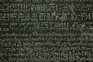 Languages: The Rosetta Stone. Hieroglyphical and demotic scripture