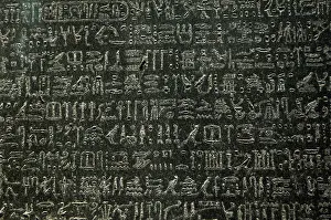 Languages: The Rosetta Stone. Hieroglyphical scripture