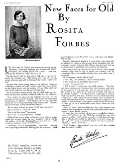 Endorsement: Rosita Forbes endorsing Mr Willi, plastic surgeon