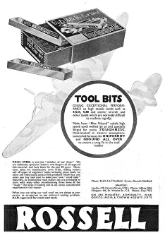 Riband: Rossell - Manufacturers Of Machine Tools. Blue Riband Steel