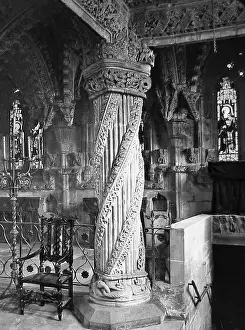 Rosslyn: Rosslyn Chapel Apprentice Pillar Victorian period