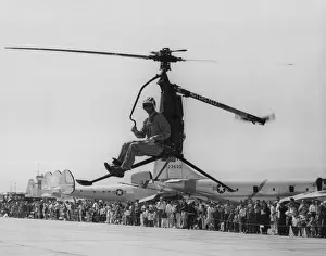 One Man: Rotocycle, 250-pound collapsible, one-man helicopter