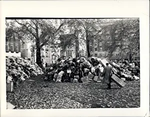 Rotting: Rotting garbage during strike in Berkeley Square, London