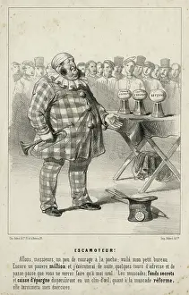 Rotund: Rotund magician about to perform a trick for a crowd