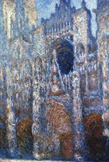 Rouen: Rouen Cathedral, Sunlight 1894: Claude Monet
