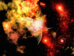 Supernova: A rough planet crashing into another planet