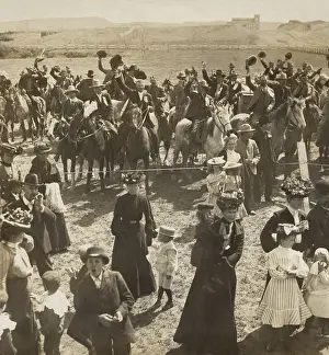 South Dakota: Rough Riders, Span-Amer. War veterans, greet President