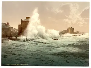 Bognor: Rough sea, Bognor, England