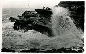 Filey: Rough Sea at the Caves, Filey, Yorkshire