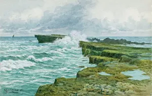 Filey: Rough sea at Filey Brigg, North Yorkshire