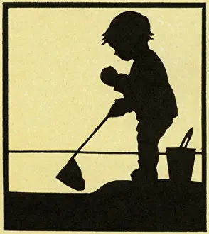 Angling: The Round Pond angler in silhouette