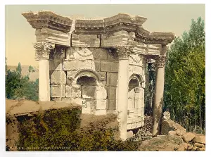 Baalbek: The round temple (Temple of Venus), Baalbek, Holy Land, (i.e