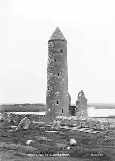 Gravestones: Round Tower, Clonmacnois