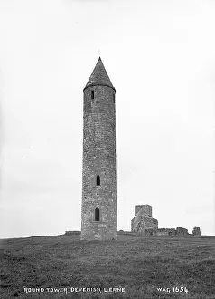 Fermanagh: Round Tower, Devenish, L. Erne