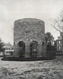 Newport: Round Tower, Touro Park, Newport, Rhode Island, USA