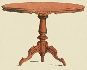 Tabletop: Round Wooden Table