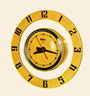 Numerals: Round Yellow Wall Clock