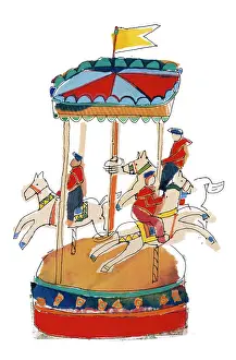 Roundabout: Roundabout ' with horses and riders