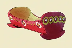 Dots: Rounded, Red Toy Crib