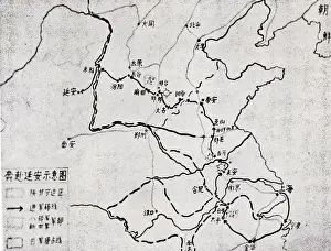 Blockade: Route Map of How Students Went to Yan'an in November