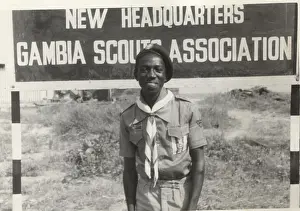Gambian: Rover Scout outside headquarters, Gambia, West Africa