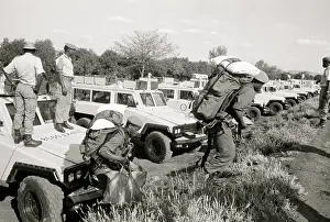 Transkei: A row of National Peacekeeping Force (NPKF) military