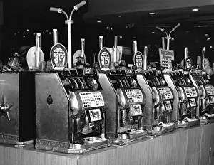 Camerique: Row of Old Slot Machines
