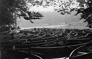 Parkway: Rowboats on the lake in the Bois de