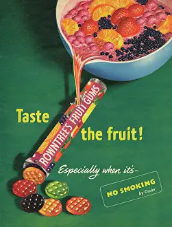Gums: Rowntrees Fruit Gums advertisement