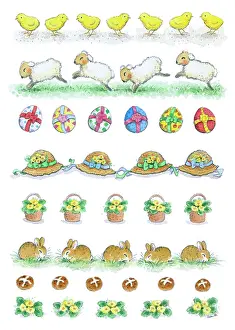 Buns: Rows of Easter things