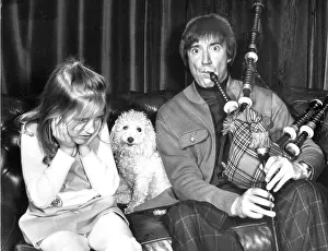 Trumpeter: Roy Castle playing the Bagpipes