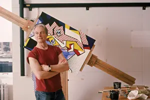 Lichtenstein: Roy Lichtenstein in his Studio, 1984