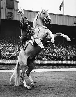 Harringay: Roy Rogers performs at Harringay Stadium, London