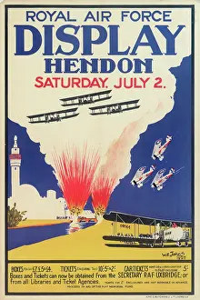 Explosions: Royal Air Force Display Poster, Hendon