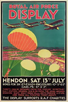 Charities: Royal Air Force Display Poster, Hendon