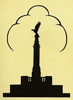 Blomfield: The Royal Air Force Memorial in silhouette