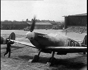Recover: Royal Air Force Spitfire Preparing For Take
