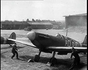 Recover: Royal Air Force Spitfire Preparing For Take